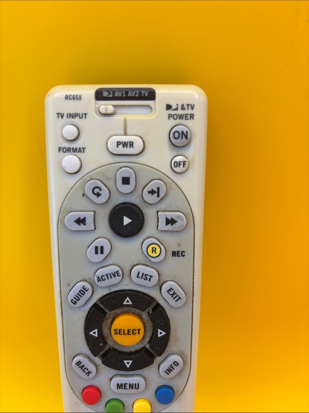 Directv Remote Control with Color Buttons - works - Picture 2 of 5